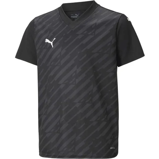 Puma TEAMULTIMATE JERSEY JR Dětský fotbalový dres, černá, velikost