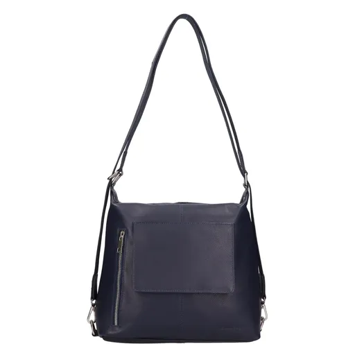 Dámská kožená kabelka/batoh SendiDesign Jena – tmavě modrá