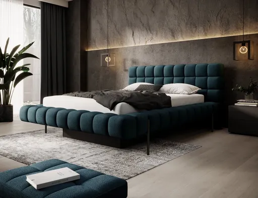 Postel Magentta s kovovým rámem 180x200