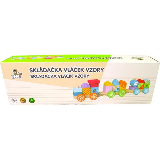 BABU - Dřevěný vláček DUHA