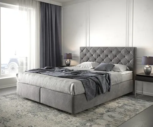 Boxspring postel Dream-Great 160x200 cm mikrovlákno taupe