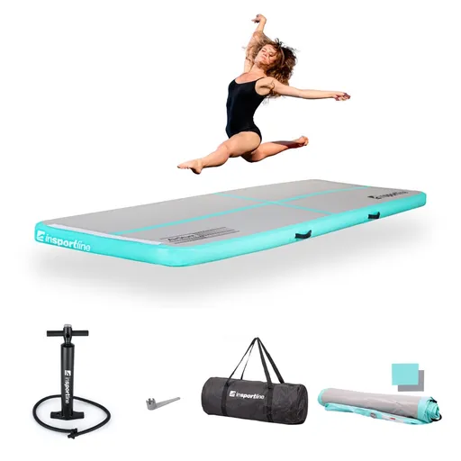 Airtrack inSPORTline Airstunt 300x100x10 cm bílá s ruční pumpou