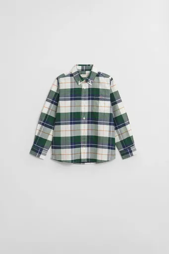KOŠILE GANT OXFORD CHECKED SHIRT FOREST GREEN