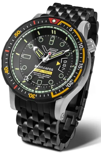 Vostok Europe Batiscafos Automatic NH35-511E767B - Černý ocelový náramek