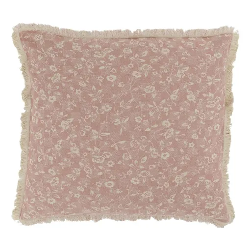Růžový povlak na polštář s divokými květy Aix Wild Flowers - 50*50 cm Chic Antique
