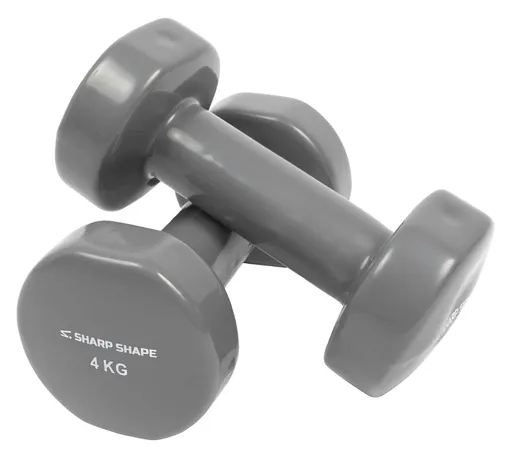 Sharp Shape Vinylové činky 2 x 4 kg šedé
