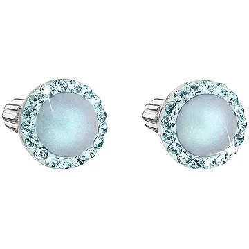 EVOLUTION GROUP 31314.3 světle modré s krystaly a perlou Swarovski® (stříbro 925/1000; 1,2 g) (8590962910735)