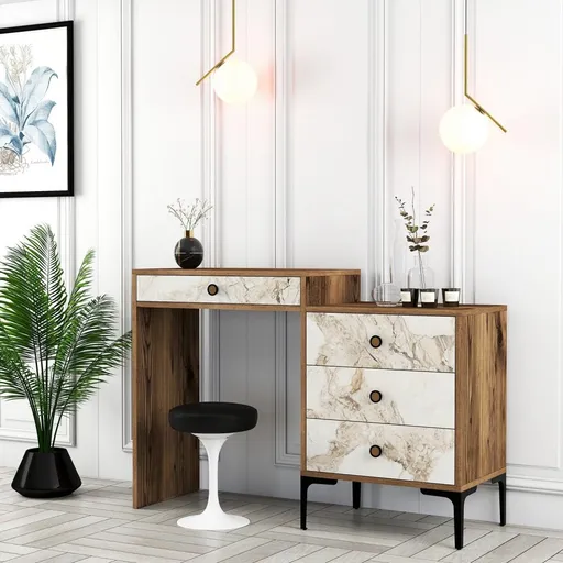 Toaletní stolek Lizbon 552 - Walnut, White