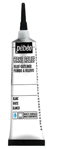 Kontura na sklo Cerne Relief 20ml – bílá