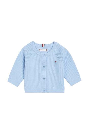 Dětský bavlněný kardigan Tommy Hilfiger modrá barva, KN0KN01846