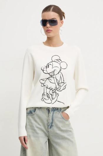 Svetr Desigual MINNIE MOUSE dámský, béžová barva, 24WWJF77