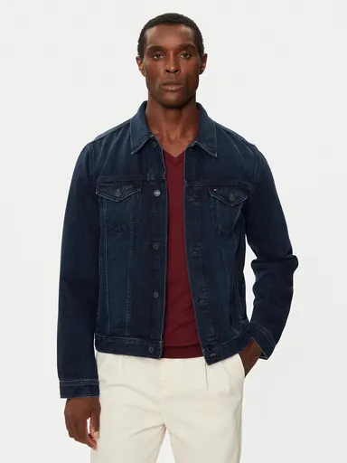 Tommy Hilfiger pánská tmavě modrá džínová bunda MW0MW37263 M