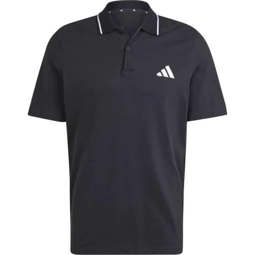 adidas PIQUE POLO Pánské tričko s límečkem, černá, velikost XXL
