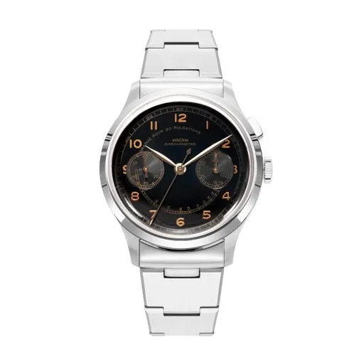 Vulcain Monopusher Heritage - Black - Steel Bracelet