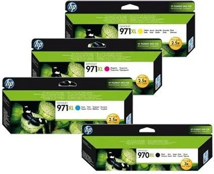 HP CN625AE,CN626AE,CN627AE,CN628AE - originální cartridge HP 970-XL, černá + barevná, 9200/3x6600