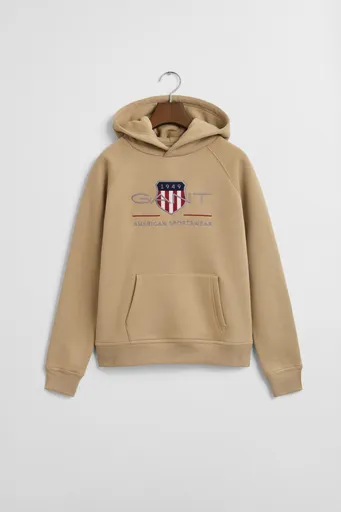 MIKINA GANT ARCHIVE SHIELD HOODIE DARK KHAKI