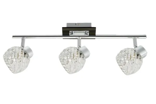 Stropní bodová lampa 3xG9 chrom + stínidlo z wenge skla