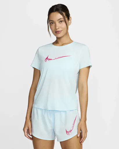 Nike One Womens Dri-FIT Short-Sleeve Graphic Running Top L