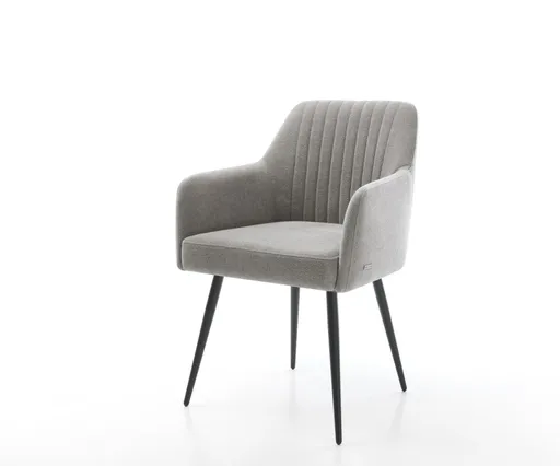 Jídelní židle Greg-Flex strukturovaná látka Měkký šedá 4-nohá