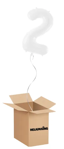 HeliumKing Balónový box - Narodeninové číslo 2 biely 86 cm