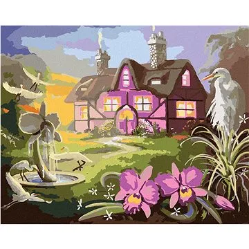 Zuty - Malování podle čísel - VOLAVKY U RŮŽOVÉHO DOMU (D. RUSTY RUST), 80x100 cm, vypnuté plátno na  (HRAmmb03021nad)