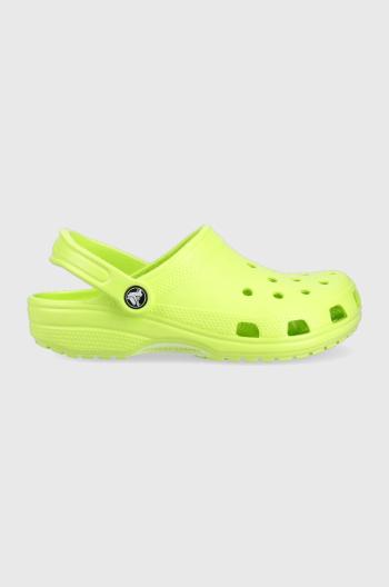 Dětské pantofle Crocs zelená barva