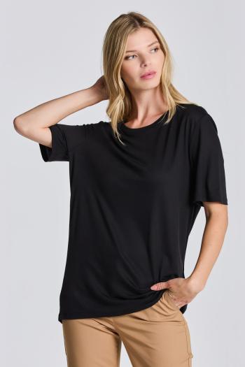 TRIČKO GANT DRAPE SS T-SHIRT EBONY BLACK