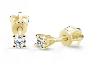 Cutie Jewellery Drobné náušnice ze žlutého zlata se zirkony Z60129-30-10-X-1