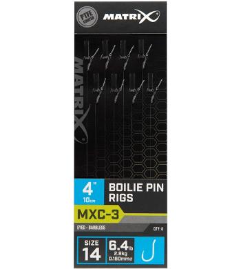 Matrix návazec mxc-3 boilie pin rigs barbless 10 cm - size 14 0,18 mm