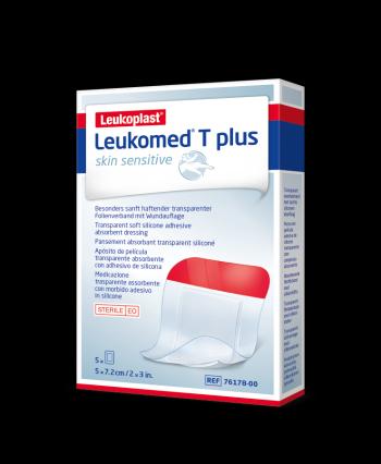 Leukoplast Leukomed T plus skin sensitive 5x7,2 cm absorpční krytí 5 ks