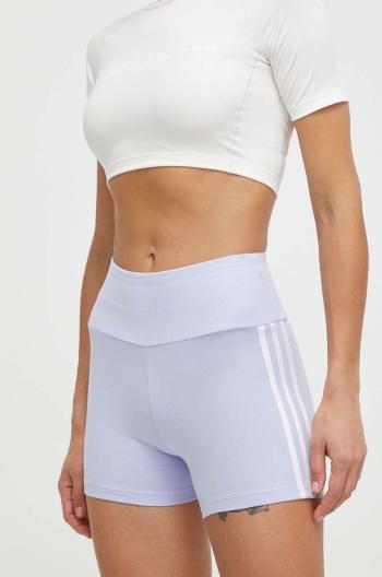 Kraťasy adidas Originals dámské, fialová barva, s aplikací, high waist, IR5499