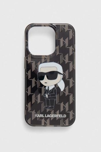 Obal na telefon Karl Lagerfeld iPhone 15 Pro 6.1" černá barva