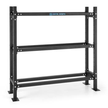 Capital Sports Traytor B Storage Rack, regál na závaží, 3 patra, ocel, černá