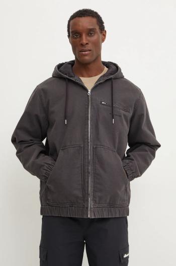 Bunda Quiksilver Straight Out Hood Jacket pánská, šedá barva, přechodná, EQYJK04099