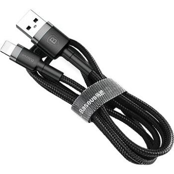 Baseus Cafule nabíjací/dátový kábel USB na Lightning 2,4 A 1m, sivý-čierny (CALKLF-BG1)