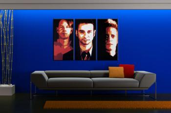 Ručně malovaný POP Art Depeche Mode 3 dílný 120x80cm