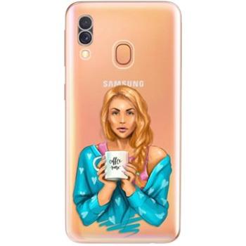 iSaprio Coffe Now - Redhead pro Samsung Galaxy A40 (cofnored-TPU2-A40)