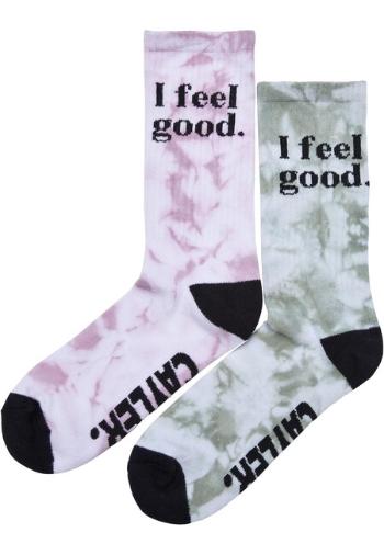 Cayler & Sons Feelin Good Socks 2-Pack lightkhaki/rose - 47–50