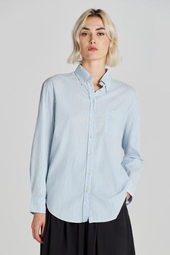 KOŠILE GANT REL LUXURY OXFORD STRIPE BD SHIRT MUTED BLUE