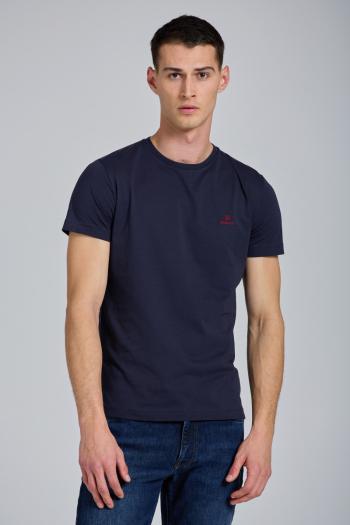 TRIČKO GANT CONTRAST LOGO SS T-SHIRT EVENING BLUE