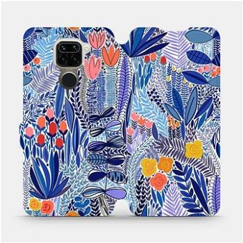 Flip pouzdro na mobil Xiaomi Redmi Note 9 - MP03P Modrá květena (5903516765393)