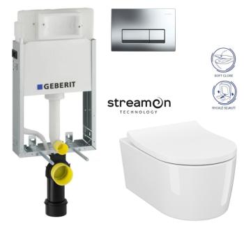 GEBERIT KOMBIFIXBasic vč. chromového tlačítka DELTA 51 + WC CERSANIT INVERTO + SEDÁTKO DURAPLAST SOFT-CLOSE 110.100.00.1 51CR IN1