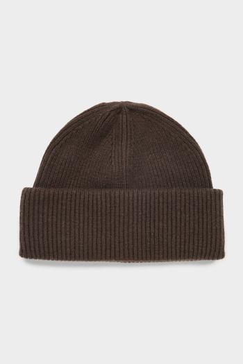 ČEPICE GANT WOOL RIBBED BEANIE RICH BROWN