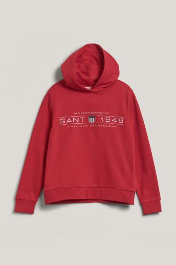 MIKINA GANT REG SHIELD HOODIE BRIGHT RED