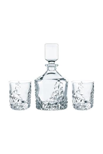 Nachtmann whiskys üveg poharakkal Sculpture Whisky 750 ml / 365 ml 3 db átlátszó