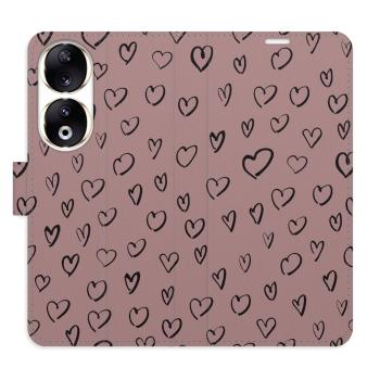 Flipové pouzdro iSaprio - Heart Dark 02 - Honor 90 5G