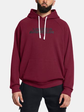 Under Armour UA Rival Flc Txtr CG Hoodie Mikina Červená