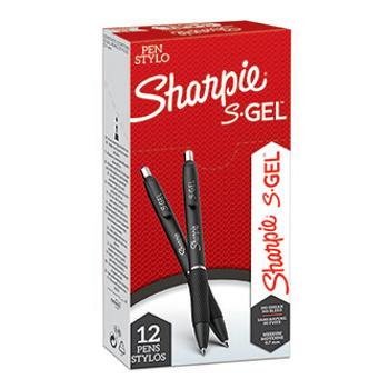 Sharpie 2136595, gélové pero S-Gel, čierne, 12ks, 0.7mm