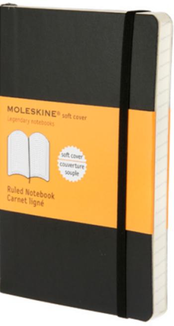 Moleskine Zápisník černý S, linkovaný, měkký