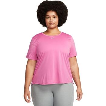 Nike ONE DRI-FIT Dámské sportovní tričko plus size, růžová, velikost